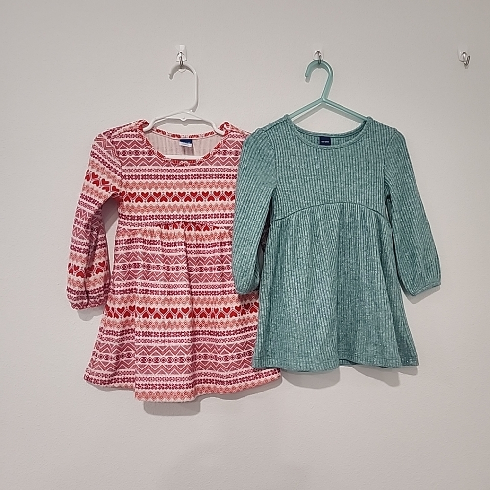 Old Navy 2PC 18-24 Mth Long Sleeve  Toddler Dresses